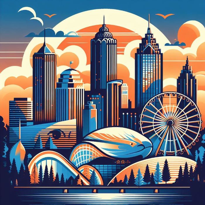 Illustration of the city of Atlanta.