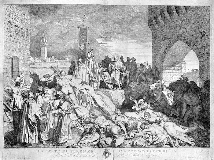 The plague of Florence in 1348.