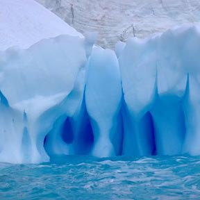 A view of melting glaciers.