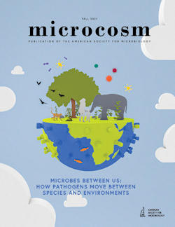 Image of the cover of the Fall 2021 issue of Microcosm magazine. 