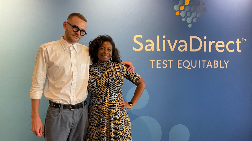 Russell Thomas (left) and Yasmine Ali (right), the Executive Director of SalivaDirect Inc.