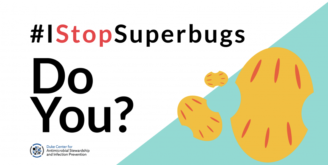 Promotion poster of a campaign to stop 'Superbugs.'